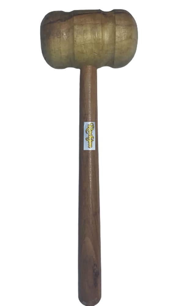 Krullers – Cricket Bat Wooden Mallet Hammer | Wooden Bat Mallet for Knocking to Improve Bat – | Wooden Knocking Hammer Mallet Double Sided Brown Color Pack of -1