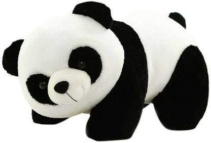 Rockjon Soft Stuffed/Spongy/Huggable Cute Panda Soft Toy for Kids (Black & White).