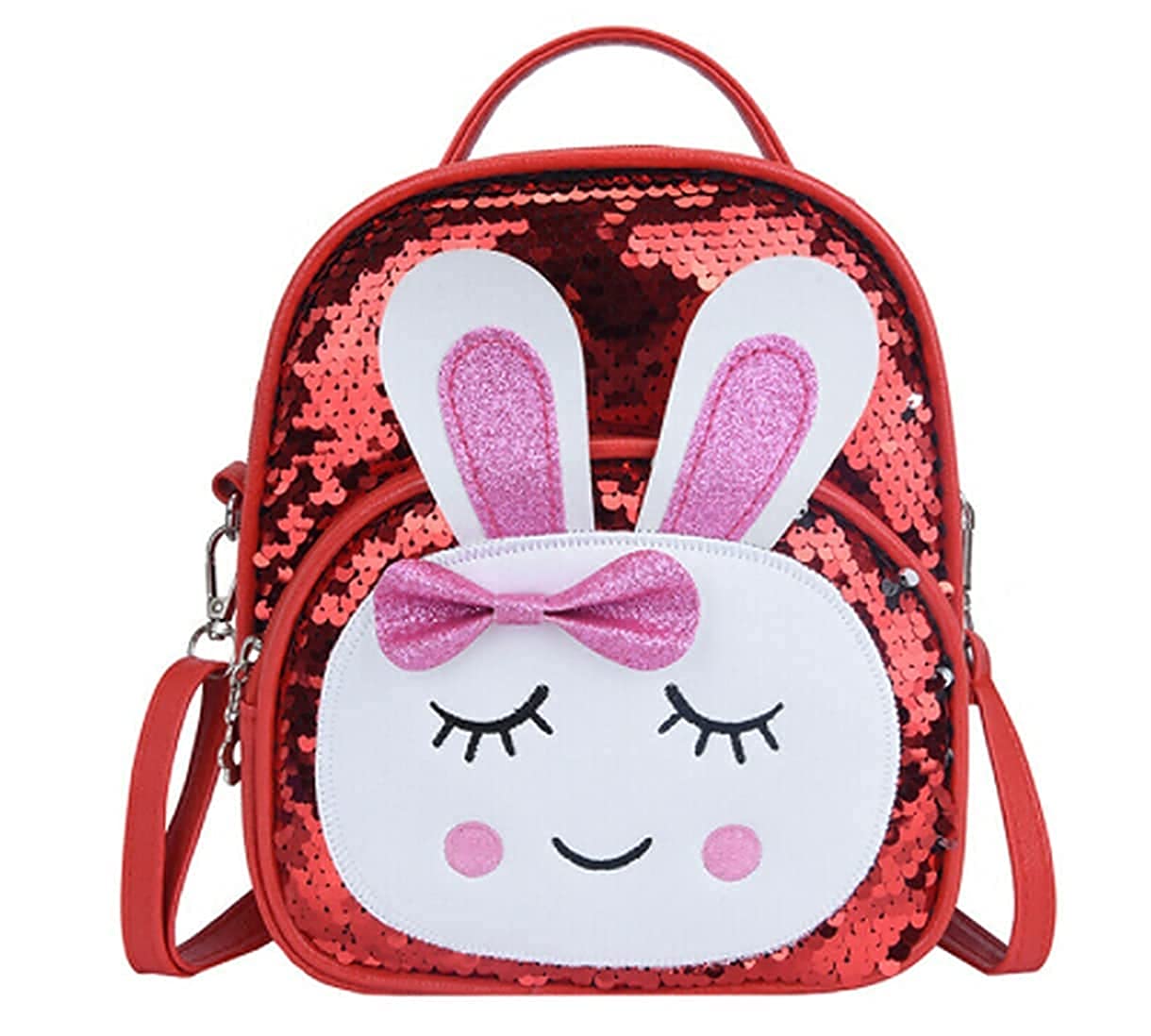 Rockjon-Unicorn Sequins glitter Kids Bag and Unicorn sequins pouch Girl School Bags Sequin Backpack School shoulder Backpack