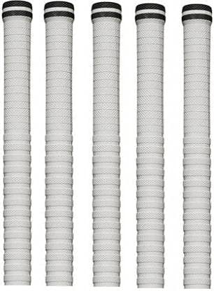 Krullers- Set of 5 Cricket Bat Grips & 1 Wooden Cricket Bat Cone White Color (Grip Cone) Pack of – 6