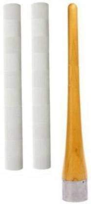 Rockjon Cricket Bat Grips & 1 Wooden Cricket Bat Gripper Grip Cone (Brown, White) Pack of 3 – Set of 2