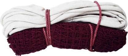 Rockjon Cotton Badminton NET 220 (Maroon) Pack of 1