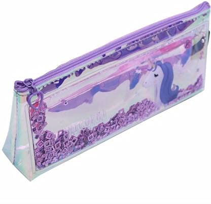 Premium Stylish Unicorn Pencil Pouch Large Capacity Hardtop Eva Pencil Case Organizer School Kids Girls Multipurpose Pack of- 1