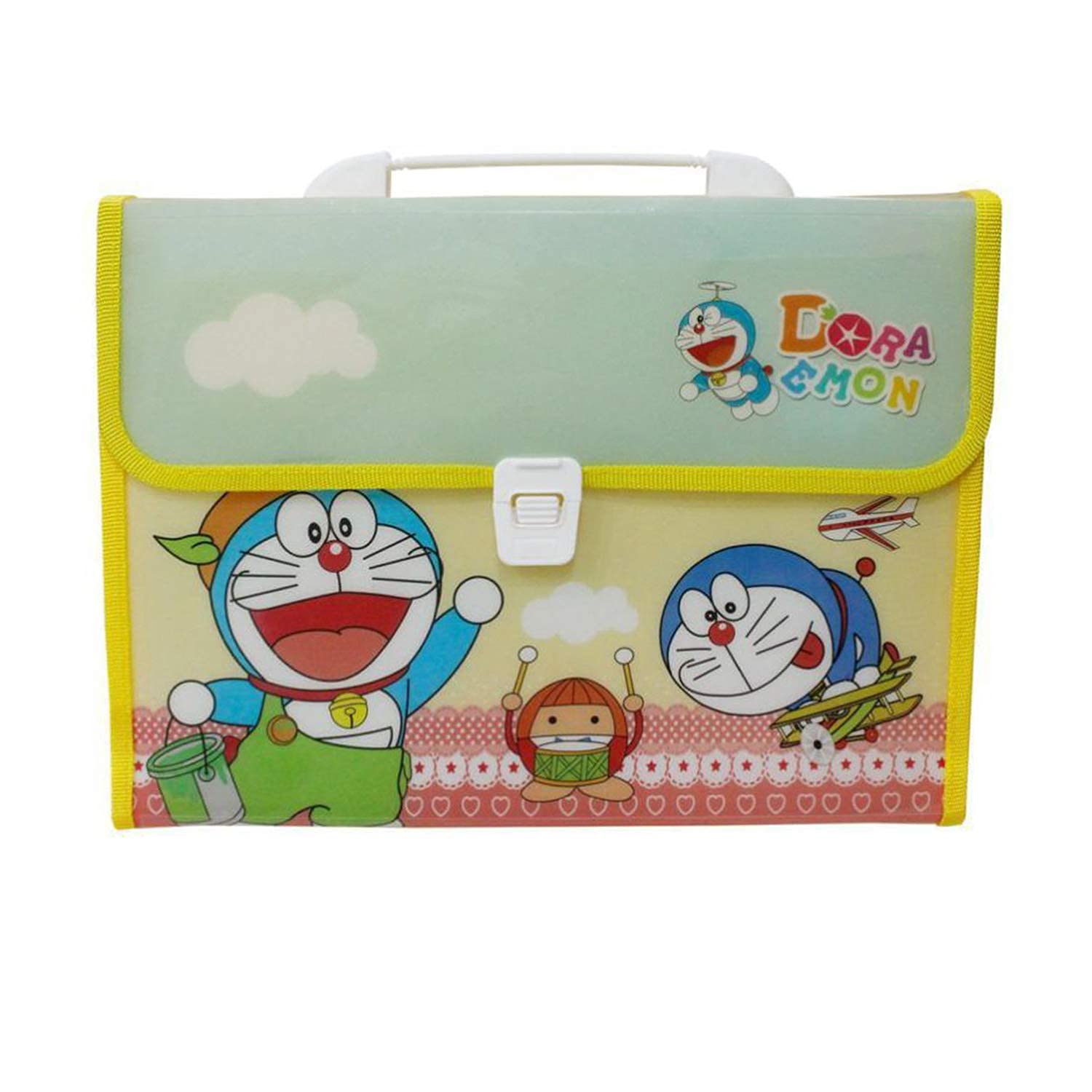 Rockjon Cartoon Design Briefcase style document Folder with 13 Inner Pockets for Kids- Multicolour