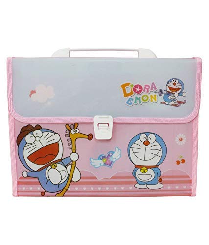 Rockjon Cartoon Design Briefcase style document Folder with 13 Inner Pockets for Kids- Multicolour