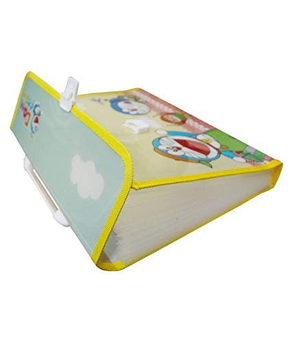 Rockjon Cartoon Design Briefcase style document Folder with 13 Inner Pockets for Kids- Multicolour