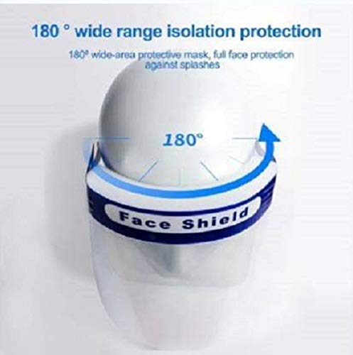 Rockjon Full Face Shield Mask, Eyes, Nose Protection Full Face Shield Mask Eyes Nose Protection Pack of 1 Full Face Shield Mask 350 MICRON