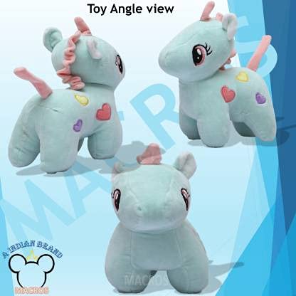Rockjon- Cute Multicolor Parrot & Cute Unicorn Soft and Spongy Stuffed Toy Pack of- 2