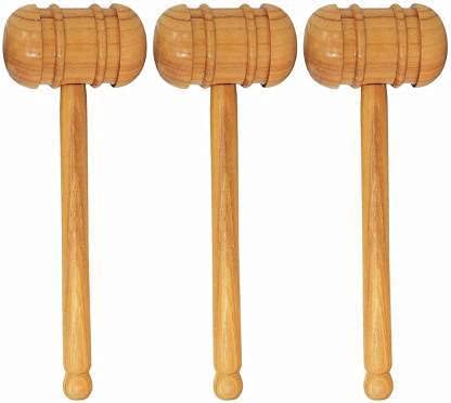 Krullers – Cricket Bat Wooden Mallet Hammer | Wooden Bat Mallet for Knocking to Improve Bat – | Wooden Knocking Hammer Mallet Double Sided Pack of -3