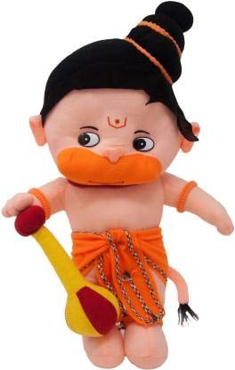 Fun Zoo Lord Hanuman & Ganesha Hindu Idol Combo Fun Zoo Soft Plush Toy – 35 cm (Multicolor)