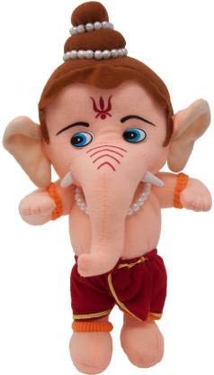 Fun Zoo Lord Hanuman & Ganesha Hindu Idol Combo Fun Zoo Soft Plush Toy – 35 cm (Multicolor)