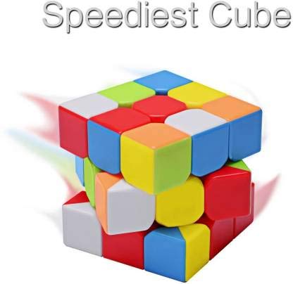 Rockjon High Stability Stickerless Speed Cube, Puzzle Cube- Multicolor