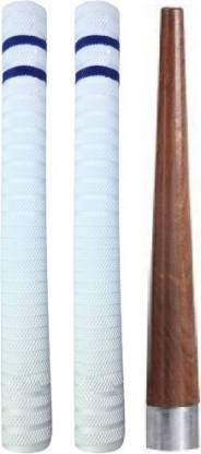 Rockjon 1 Wooden Cricket Bat Handle Cone Gripper with 2 Bat Handle Replacement Grip Smooth Tacky (Pack of 3)