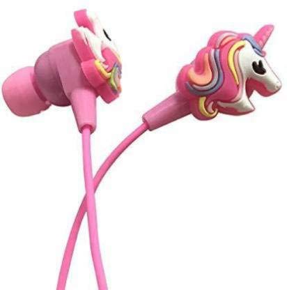 Rockjon Unicorn Wired In Ear Earphone without Mic (Pink)