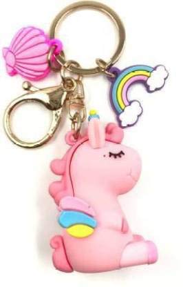 ROCKJON Cute Unicorn Pink Keyring, Key Chain
