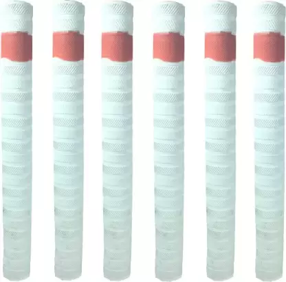 Kiraro Set of 6Cricket Bat Handle Replacement Grip Red Coil Coil (Pack of 6)