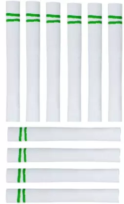 Kiraro Good Quality 10Cricket Bat Handle Replacement Grip Green ZickZack Chevron (Pack of 10)