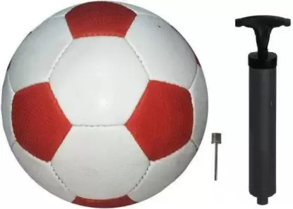 Kiraro Set of Premium Quality Football with 1 Inflation Pump and Needle(Red) Football – Size: 5 (Pack of 2)