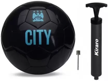 Kiraro Set of Manchester City Football With Air Pump Football – Size: 5 (Pack of 2)