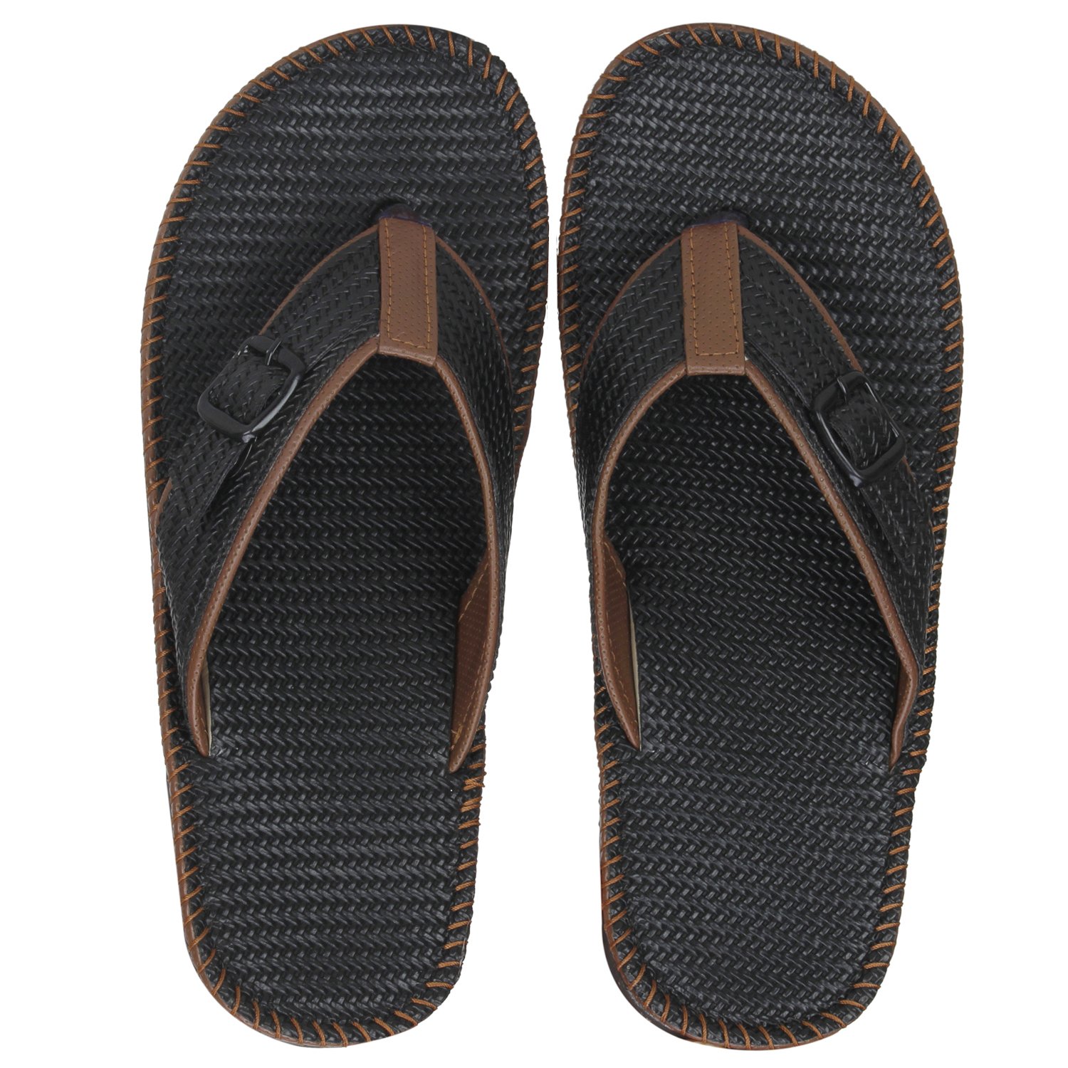 Kraasa Slide SL5144 Slippers BlackBrown UK 6