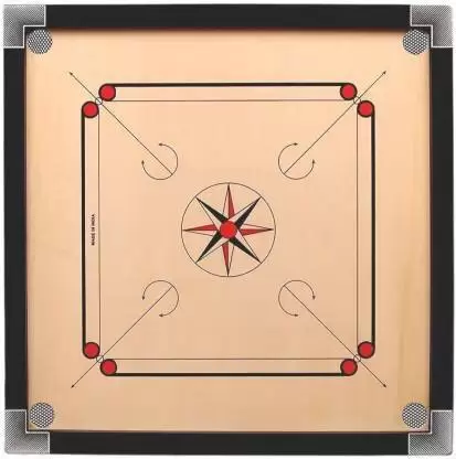 Kiraro Matte Finish large Carrom Board (32 x 32 Inch) 80 cm 80 cm Carrom Board (Beige)