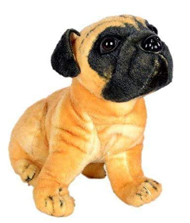 Rockjon Trading Stuffed Soft Plush Pug Dog Toy for Kids -32 cm (Brown)