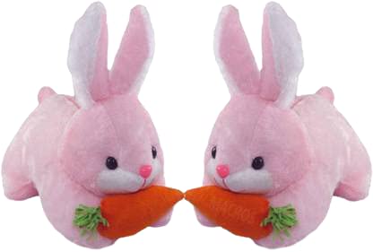 Rockjon- Cute Rabbit Soft Toy Cute for Kids Stuff Animals Gift And Decoration for KidsPink pack of 2