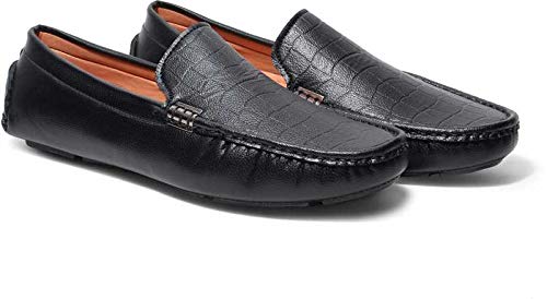 ROCKJON Casuals Mocassin Black Loafers Shoes for Men