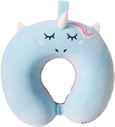 Rockjon-Unicorn Eye Gel Mask and Super Soft Unicorn Travel pillow for children Blue Pack of -2