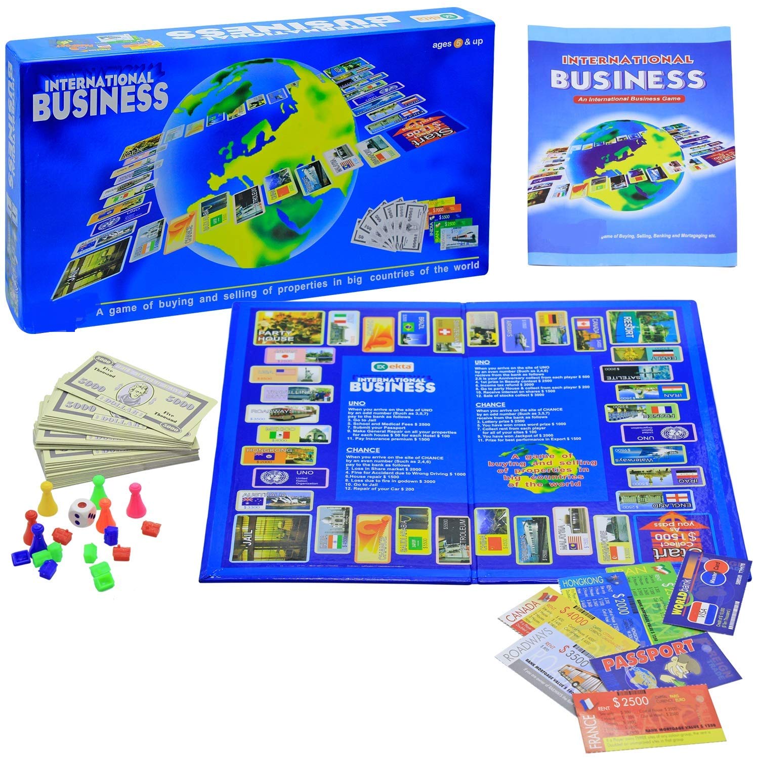 Rockjon International Business A Board Game. Kids Toys Games, Bonanza Game of Money