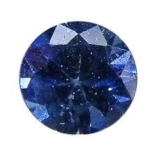 Azagems 6.53 Ratti (5.95 Carat) Blue Sapphire Round Stone (Nilam/Neelam) 100% Original Natural AAA Quality Loose Gemstone