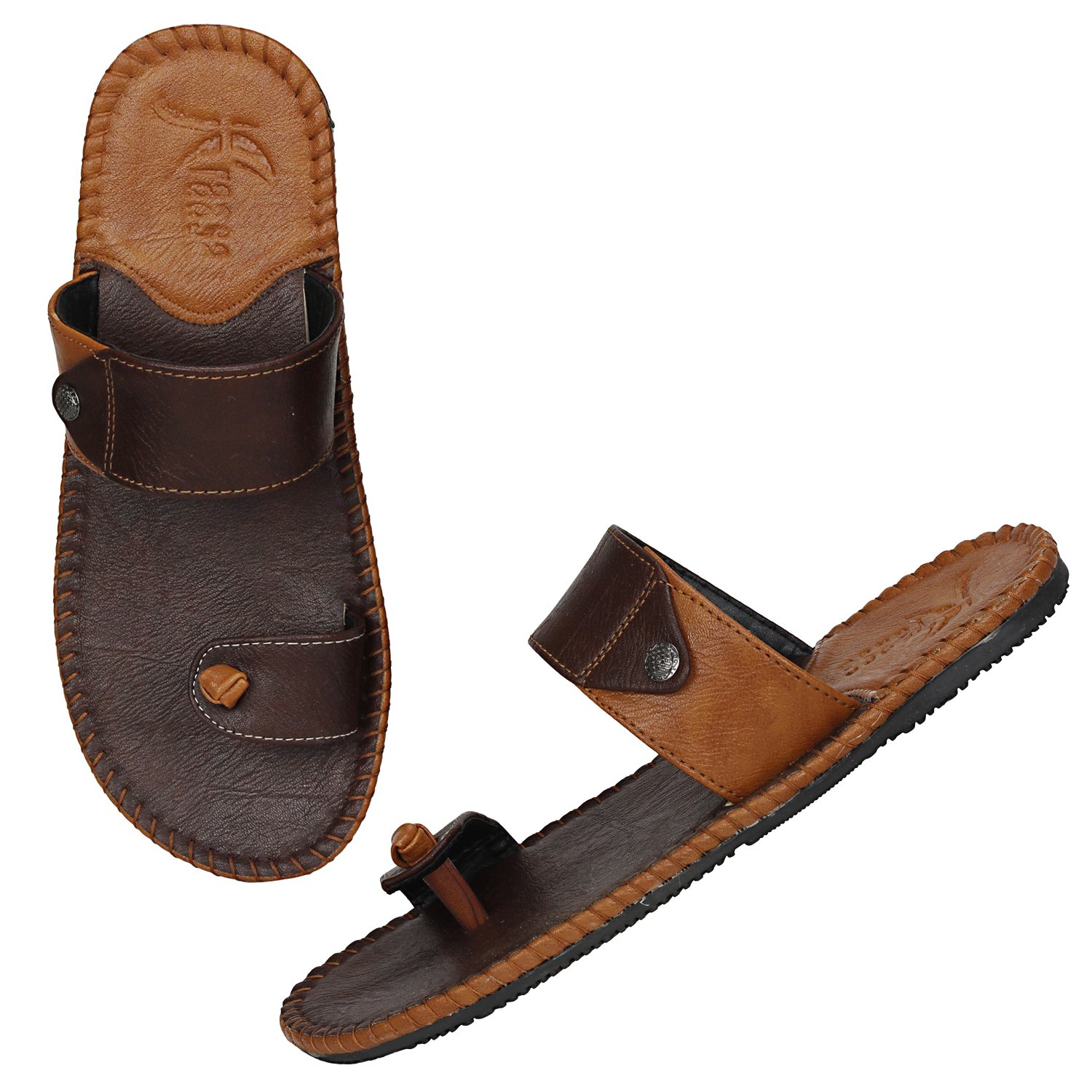 Kraasa Slide SL5147 Slippers BrownTan UK 6