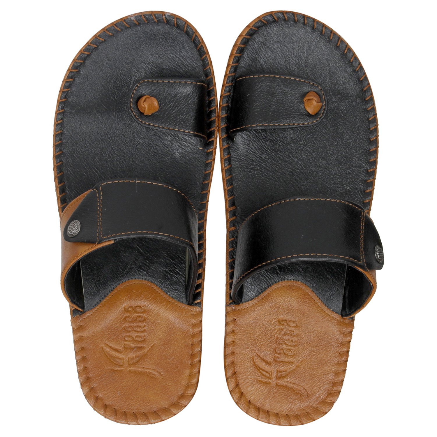 Kraasa Slide SL5147 Slippers BlackTan UK 6