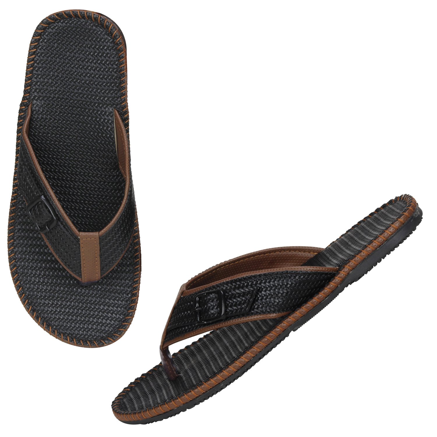 Kraasa Slide SL5144 Slippers BlackBrown UK 6