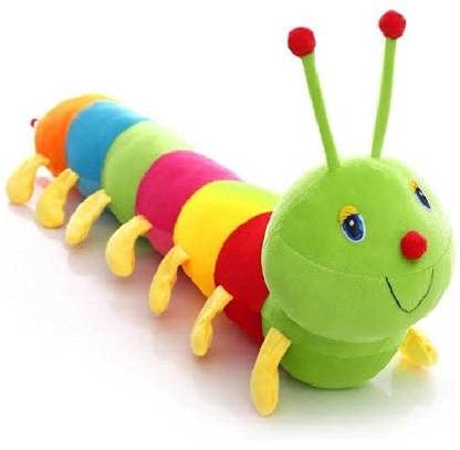 Rockjon- Cute Multicolor Soft and Spongy Stuffed Toy ( Beautiful Cute Colorful Caterpillar ,Rabbi ) Pack of- 3