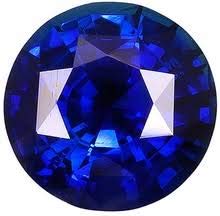 Azagems 6.42 Ratti (5.85 Carat) Blue Sapphire Round Stone (Nilam/Neelam) 100% Original Natural AAA Quality Loose Gemstone
