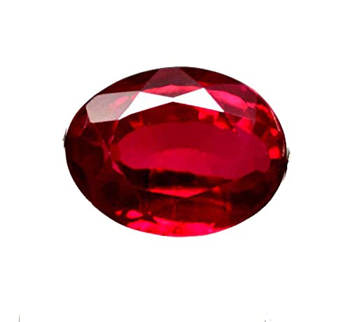 Azagems 7.25 Ratti (6.95 Carat) Ruby (Manikya/Manik/Maanik Stone) 100% Original Certified Natural Gemstone AAA Quality