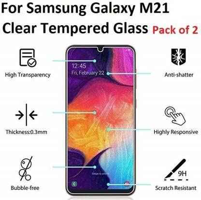 Rockjon Tempered Glass Guard for Samsung Galaxy M21, Samsung Galaxy F41, Samsung Galaxy M31 Samsung Galaxy M30, Samsung Galaxy M21 2021 Edition