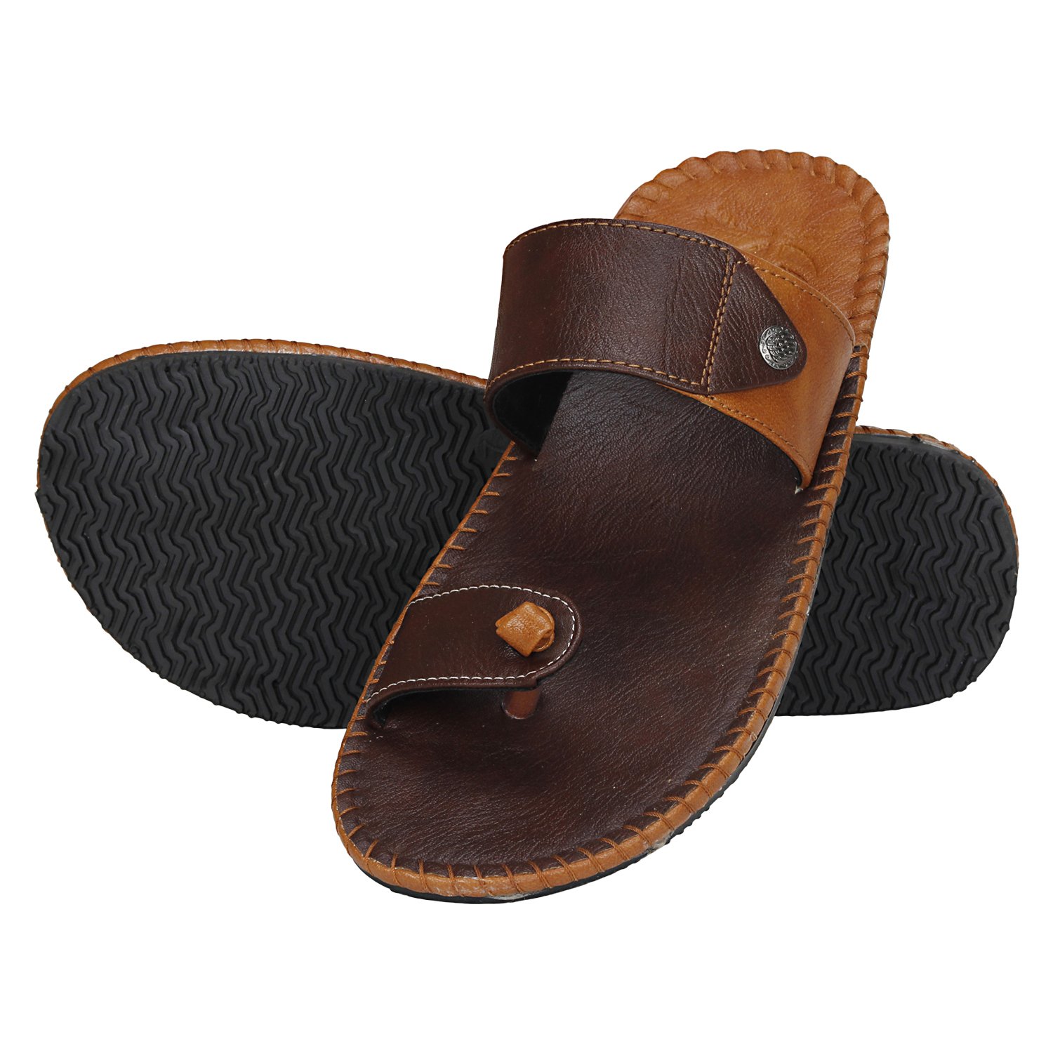 Kraasa Slide SL5147 Slippers BrownTan UK 6
