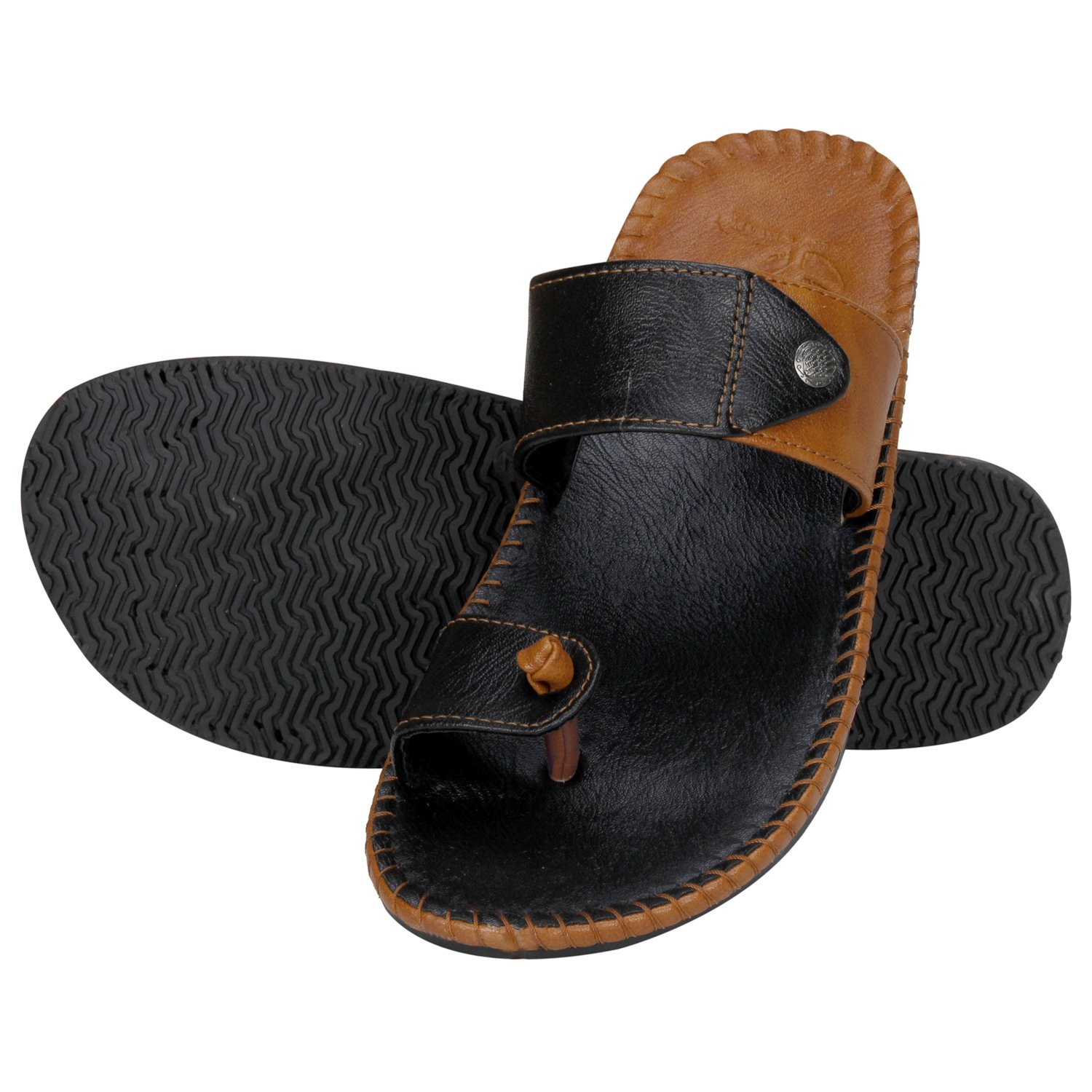 Kraasa Slide SL5147 Slippers BlackTan UK 6