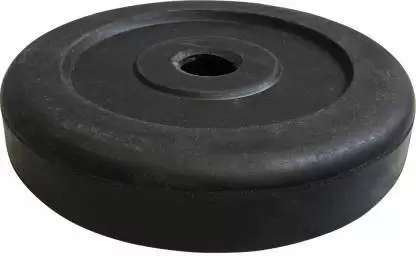 Kiraro 5Kg Premium Quality Rubber Plate With 28mm Hole For Home/Commercial Gym Black Weight Plate (5 kg)