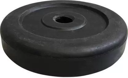 Kiraro 3Kg Premium Quality Rubber Plate With 28mm Hole For Home/Commercial Gym Black Weight Plate (3 kg)