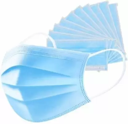 Kiraro Disposable 3 Layer Pharmaceutical Breathable Surgical Pollution Face Mask Respirator with 3 Ply For Men, Women, Kids KIRSM-P30 Disposable Blue Surgical Mask Surgical Mask (Blue, Free Size, Pack of 30, 3 Ply)