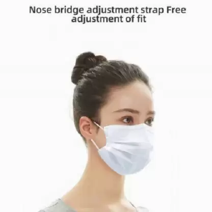 Kiraro White Surgical Masks 3 Ply Disposable Face Masks with 4-Layer Protection with Comfortable Ear loop With Nose Pin For Men Women Surgical Mask With Melt Blown Fabric Layer (White, Free Size, Pack of 25, 3 Ply)