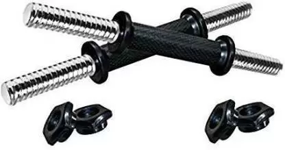 Kiraro 12 Kg Dumbbell Set ( 3 KG X 4 Rubber Plates) With Rods Black Weight Plate (14kg)