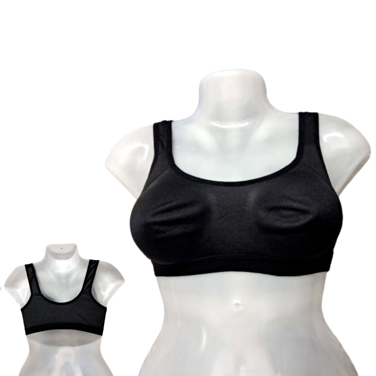 Shapyfy Super Comfy Sports Bra | Without Pad | Skin Friendly Elastics | Black Color