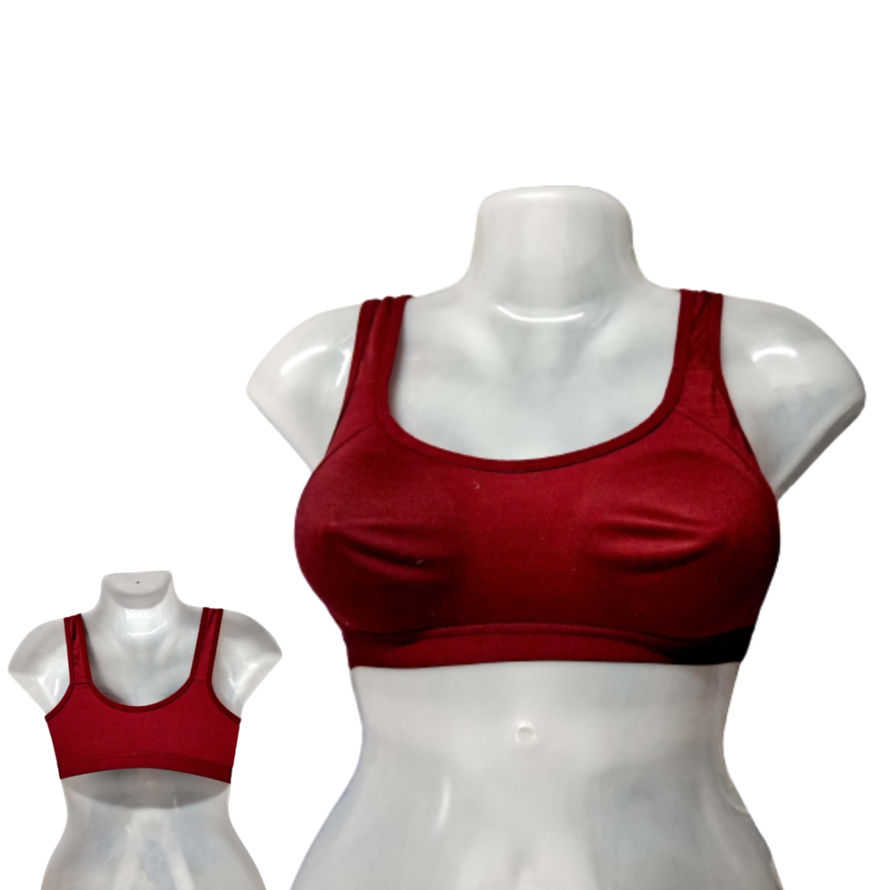 Shapyfy Super Comfy Sports Bra | Without Pad | Skin Friendly Elastics | Maroon Color