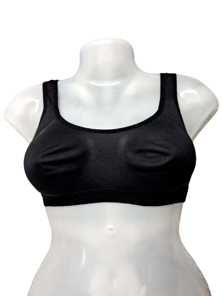 Shapyfy Super Comfy Sports Bra | Without Pad | Skin Friendly Elastics | Black Color