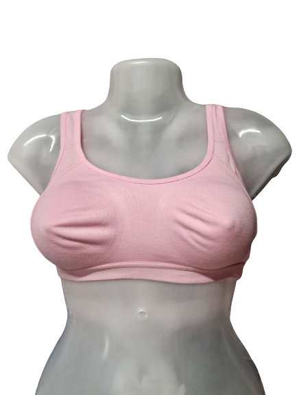 Shapyfy Super Comfy Sports Bra | Without Pad | Skin Friendly Elastics | Pink Color
