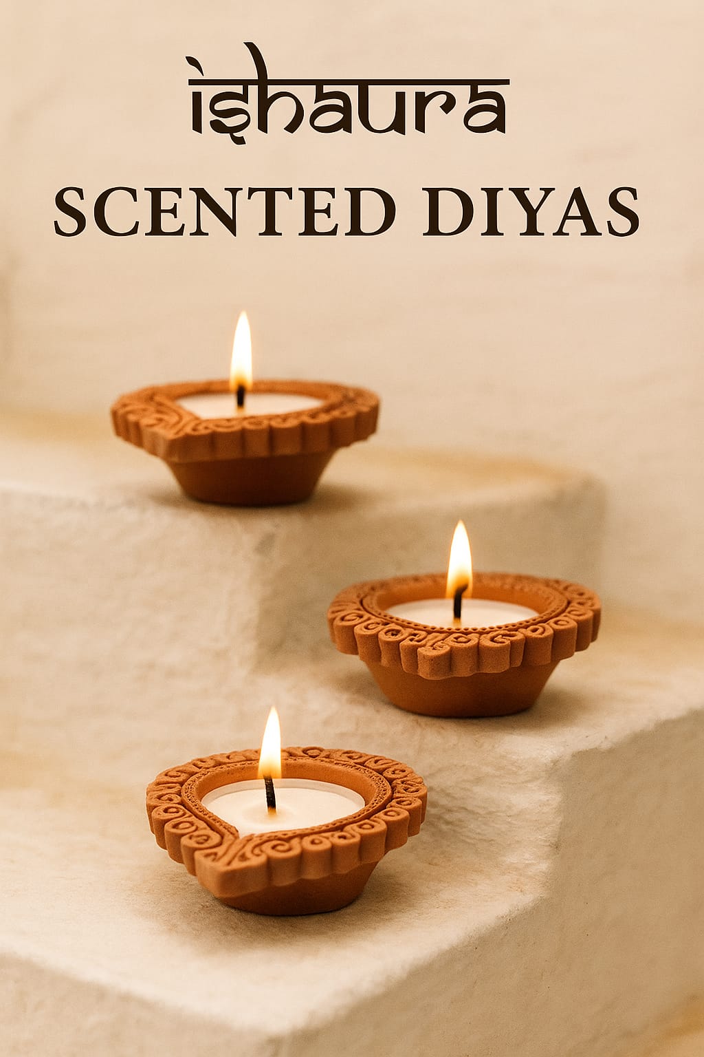 Ishaura Terracotta Scented Diya